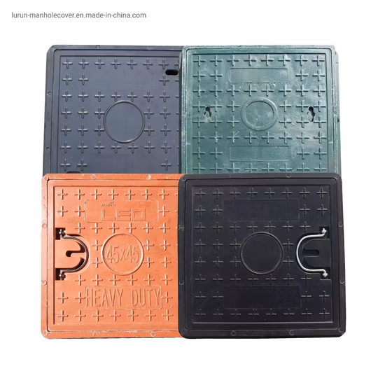 China-Fabrik mit CE/ISO En124 Ductile D400 SMC/BMC Square Fiberglas/Plastic/FRP Composite Manhole Cover Price for Resin